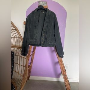 Black free people bomber jacket size xs
